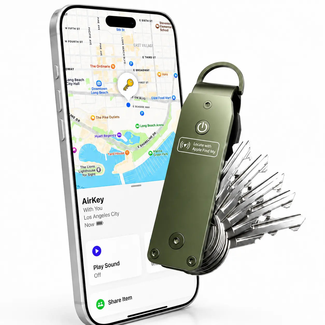 Compact smart key holder with multiple keys
