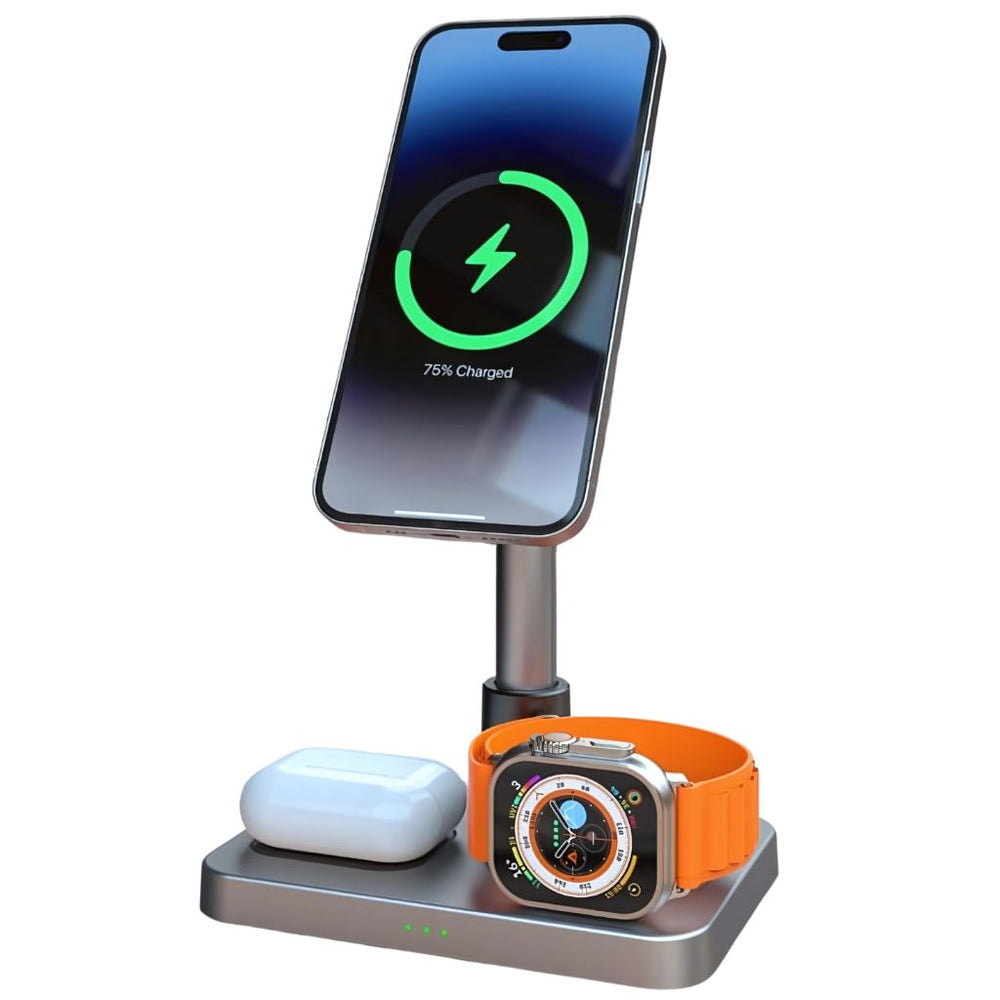 15W Adjustable MagSafe Wireless Charger for iPhone, Watch & AirPods