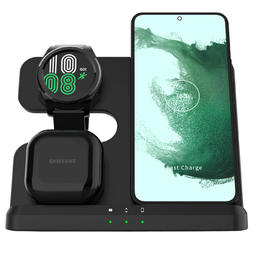 MultiDevice Wireless Charger 3in1 Fast Charging Dock for Samsung