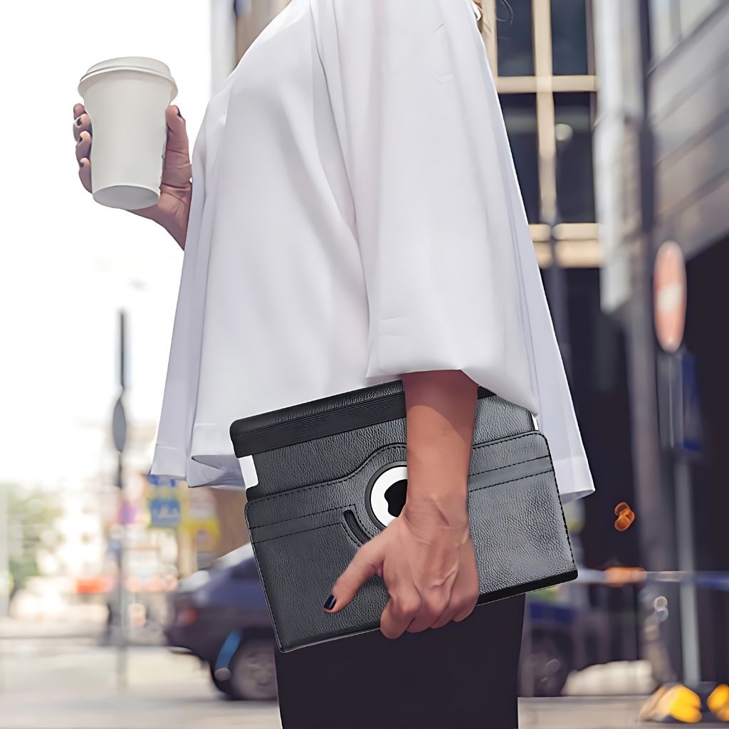 Leather Folio Case with Kickstand for iPad