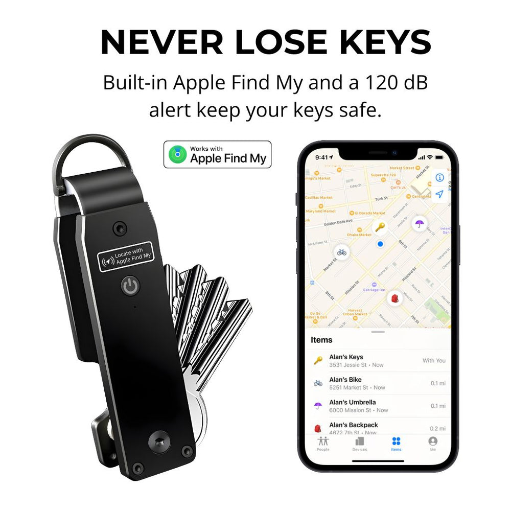Smart Key Organizer with Apple Find My Compact Minimal Key Holder