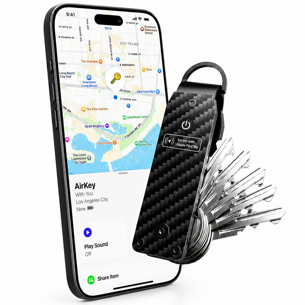 Smart key organizer with Find My tracking