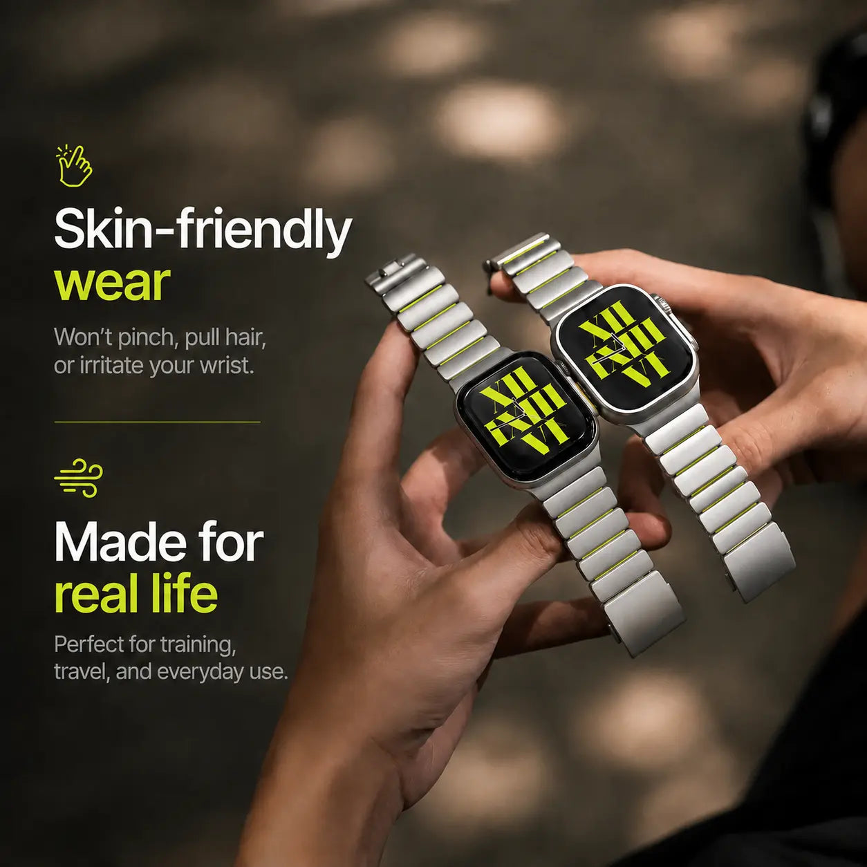 forest green titanium apple watch sport strap #color_Titanium Forest Green