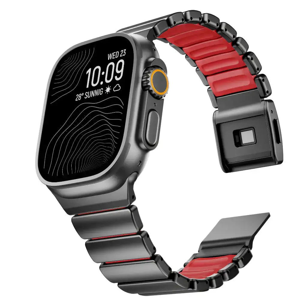 black titanium apple watch band cherry #color_Black Titanium Cherry