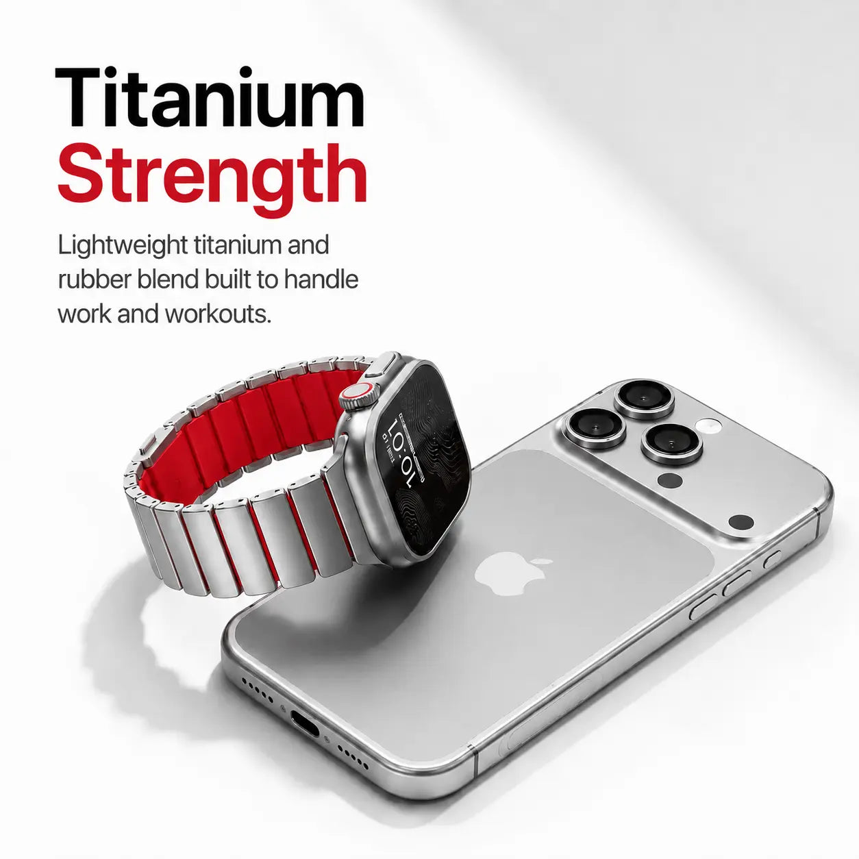 cherry apple watch ultra sport band #color_Titanium Cherry
