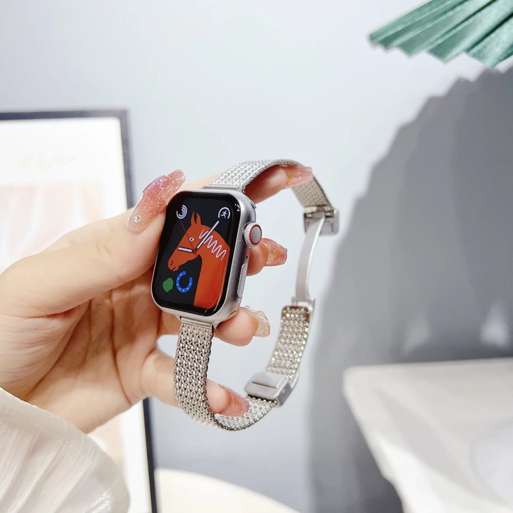 Women's Ultra-Thin Stainless Steel Bracelet Band for Apple Watch